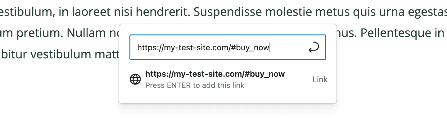 Adding a full URL link to paragraph text
